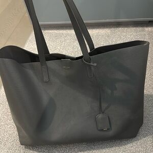 Saint Laurent Shopping Bag East/West in Supple Leather